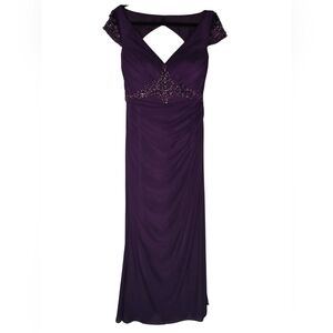 Elegant Madeline Gardner Purple Evening Dress